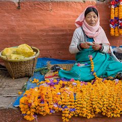 Flower Woman Khatmandu